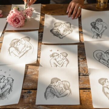 romantic pencil art sketches