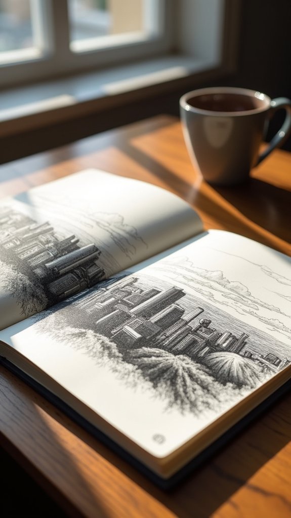 seamless panoramic storytelling spread