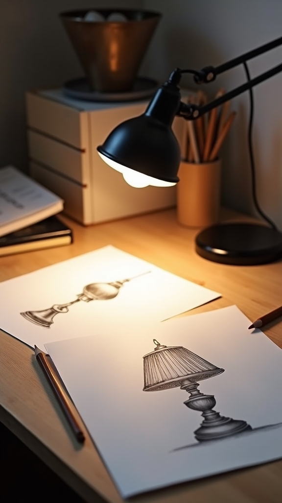 sketch geometric lamp designs