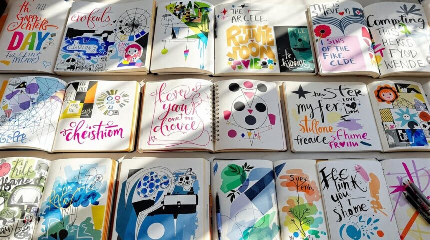 sketchbook layout design ideas