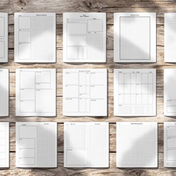 sketchbook layout planning templates