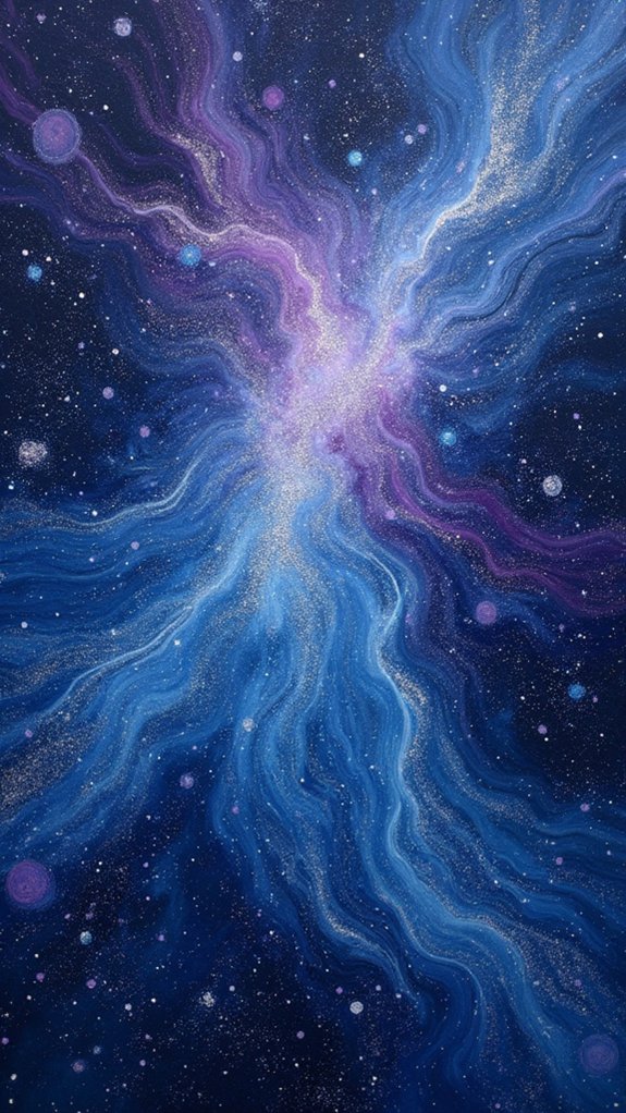 space themed splatter painting techniques