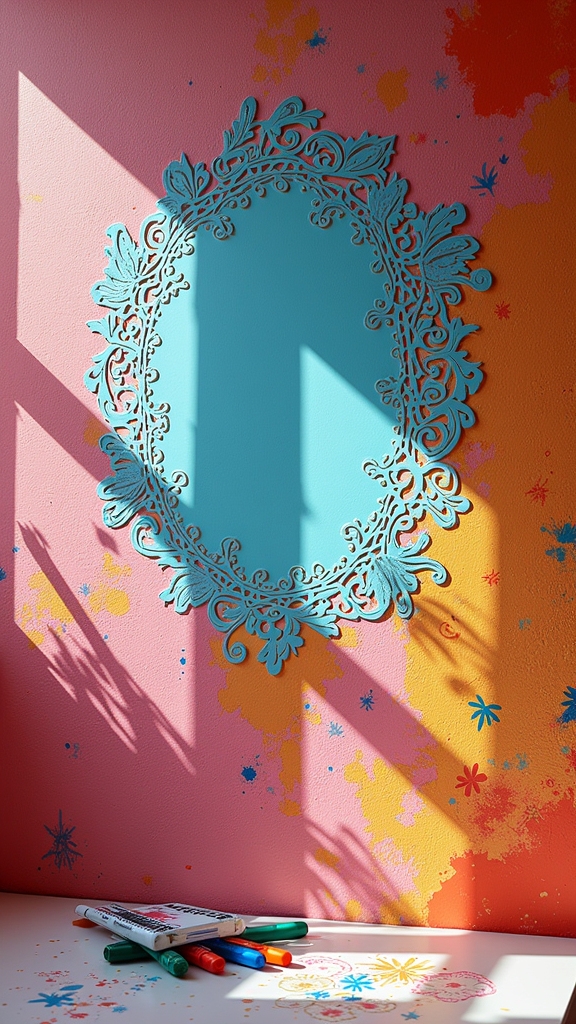 stencil and freehand art