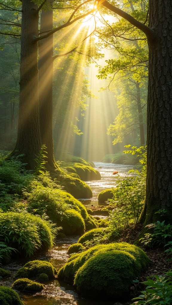 sunlit woodland artistic techniques