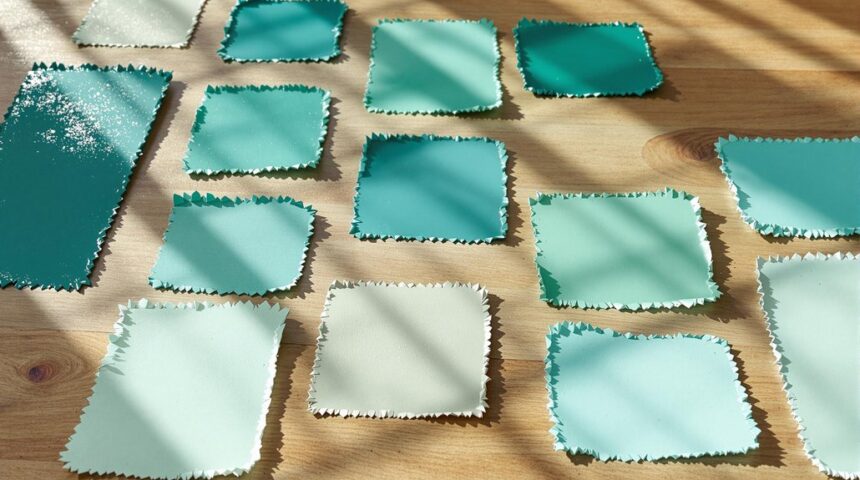 teal color shade selection