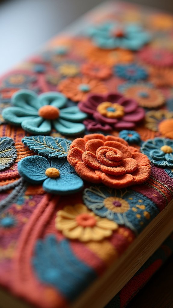 textured fabric sketchbook covers