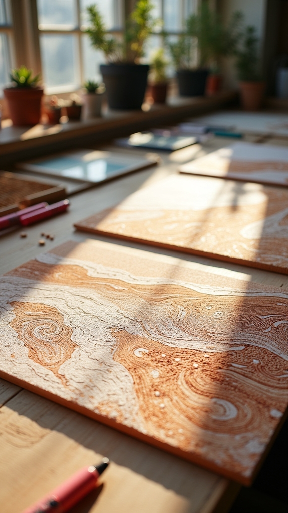 textured landscapes with hatching