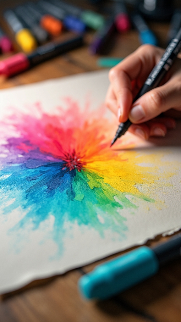 textured marks with posca