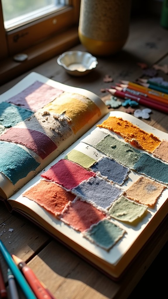 textured material exploration pages