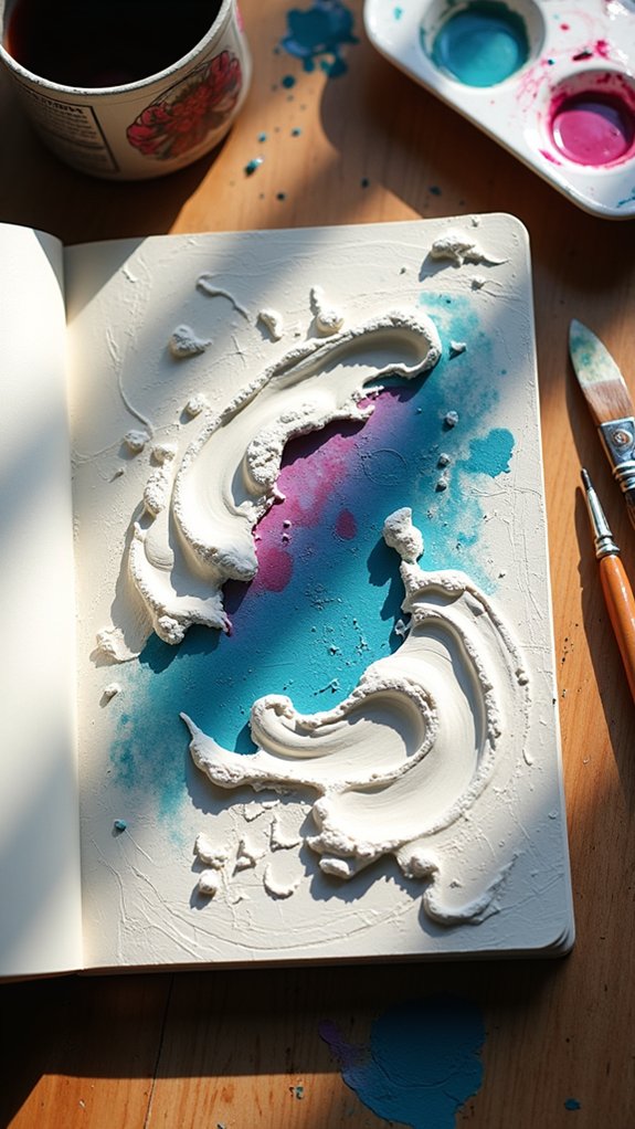 textured surfaces with gesso