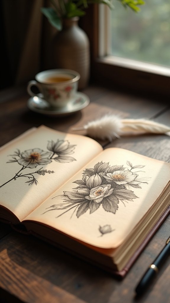 toned paper enhances still life