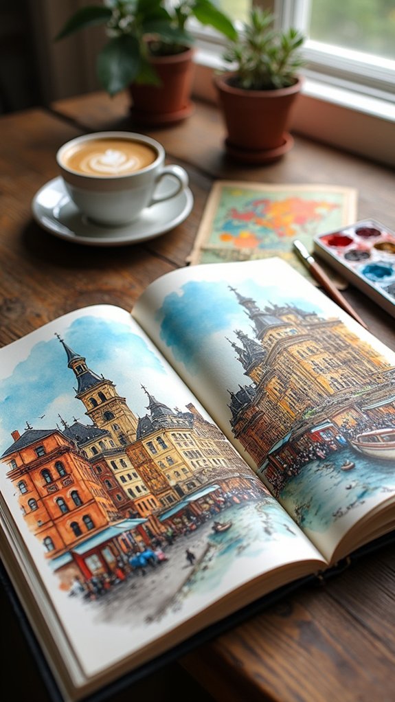 travel sketchbook memories captured