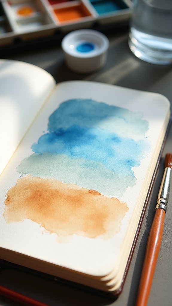 two color watercolor blending techniques