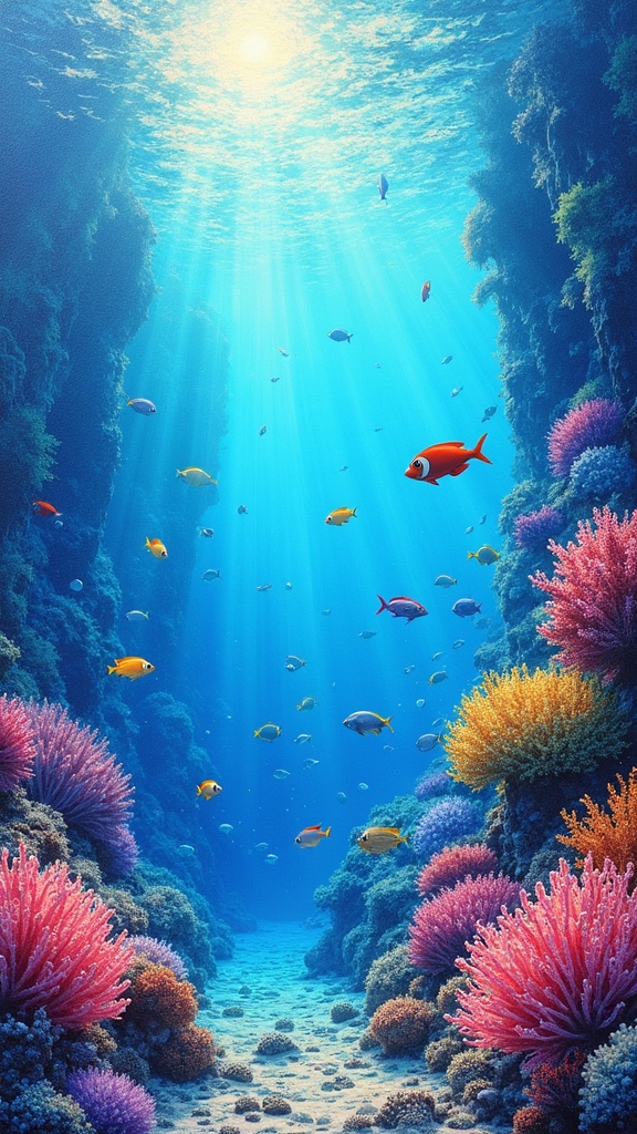 underwater color blending techniques