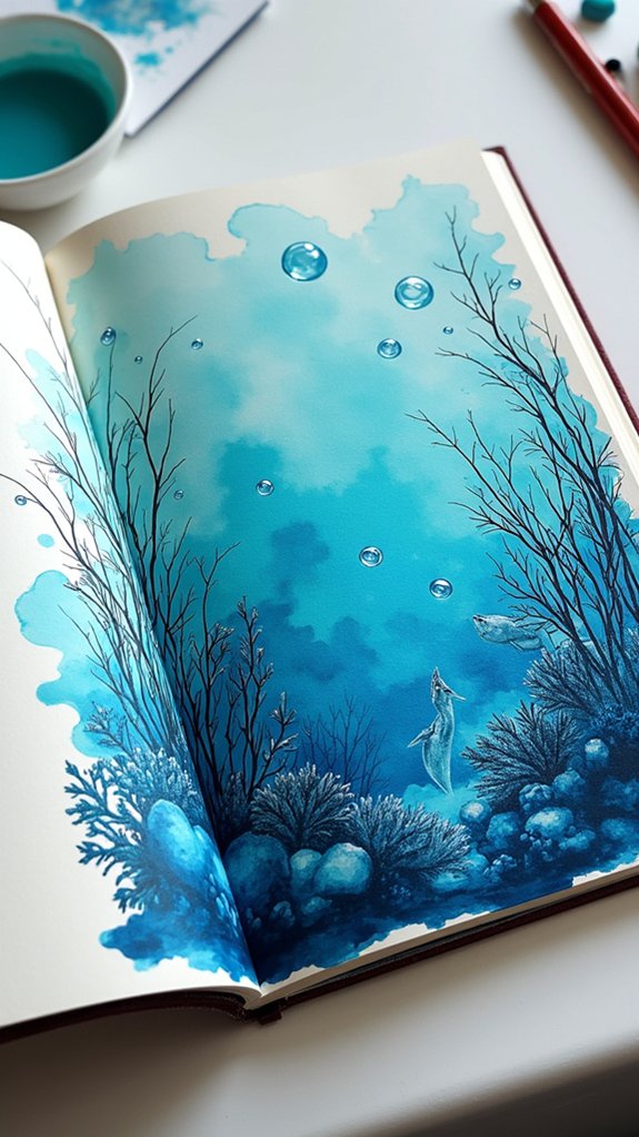 underwater mixed media exploration