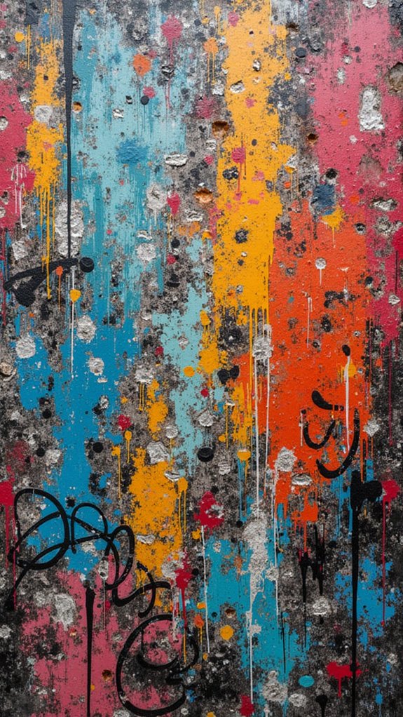 urban graffiti texture layers