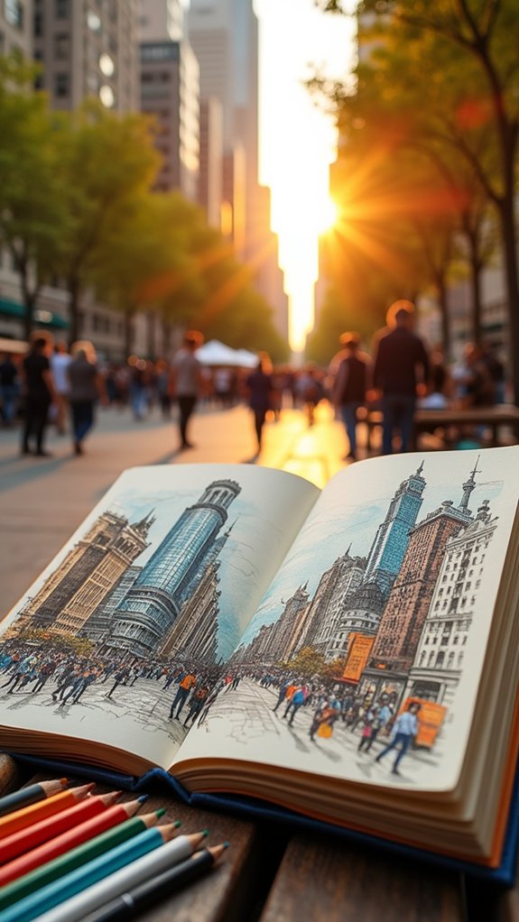 urban sketching energy captured