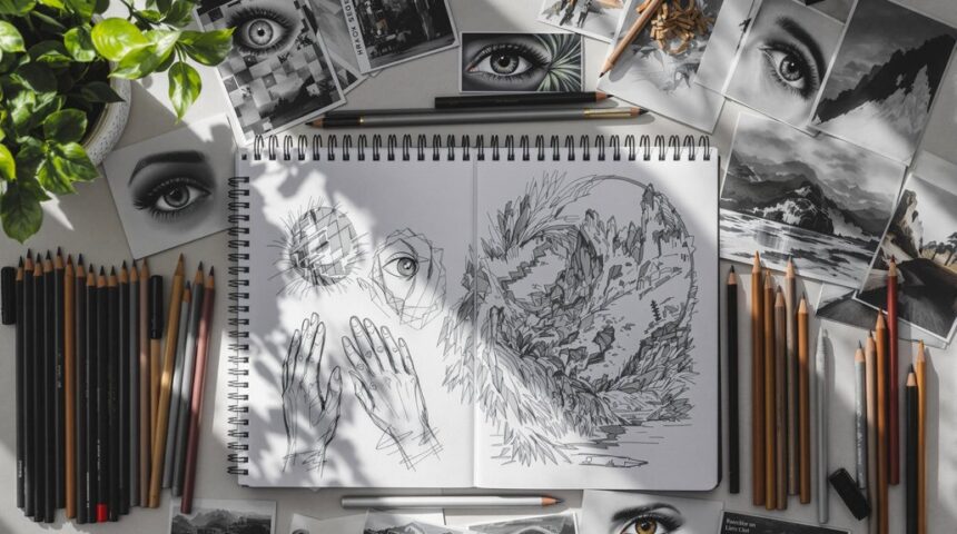 utilizing pencil art references