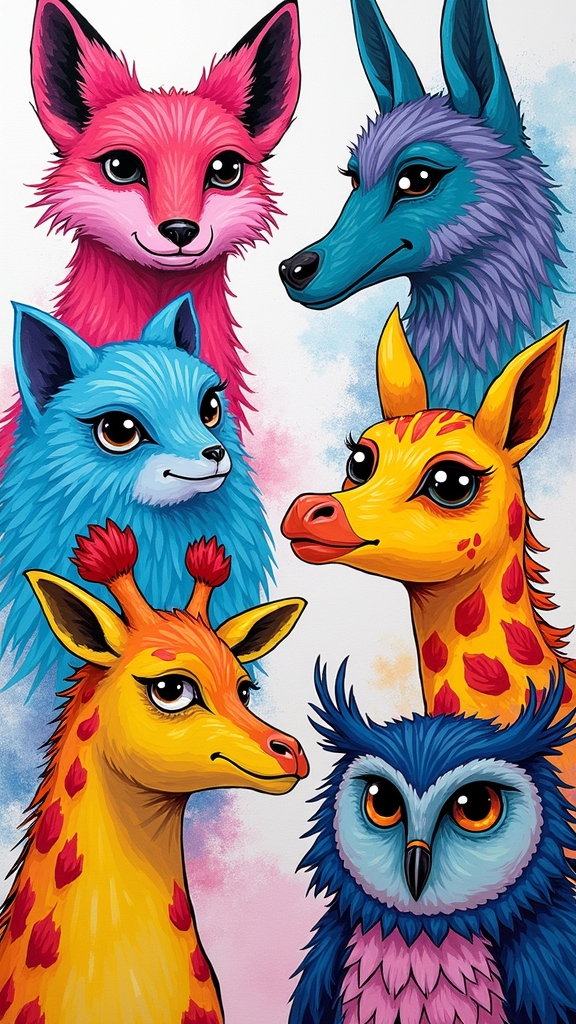 vibrant animal portrait techniques