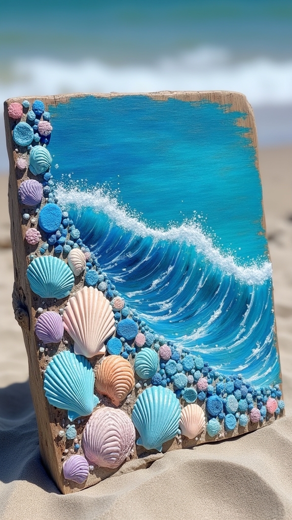 vibrant beach inspired art
