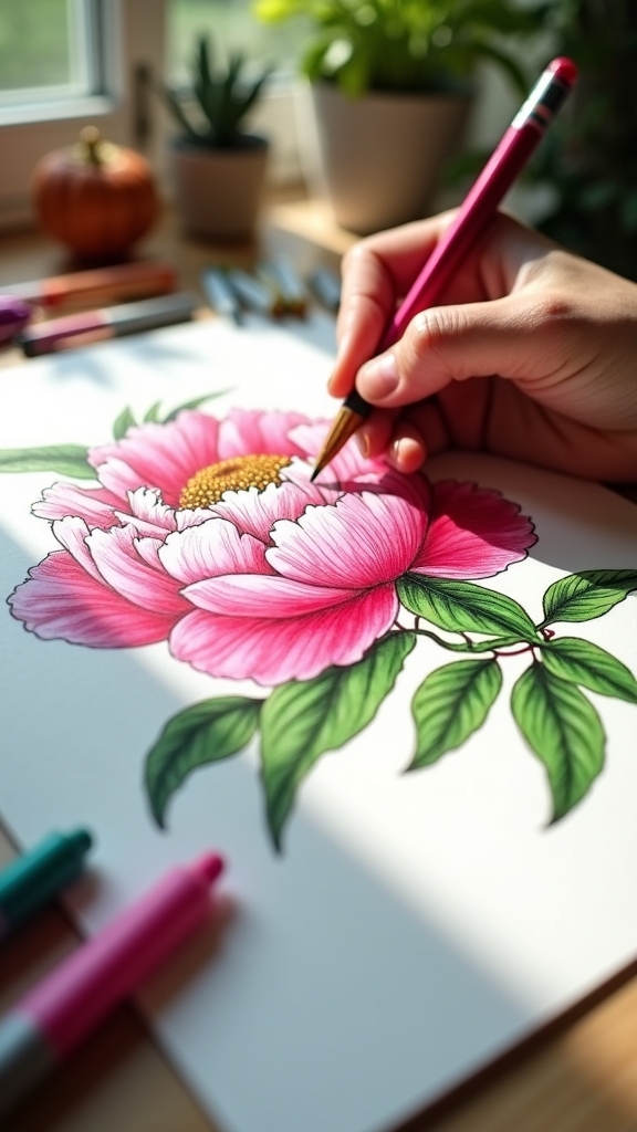 vibrant botanical art techniques