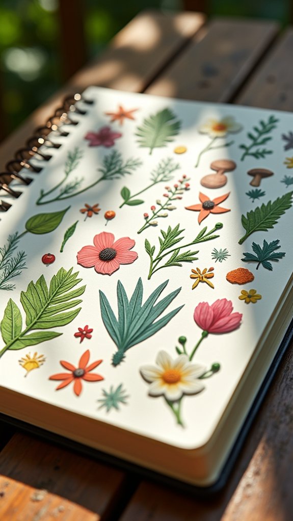 vibrant botanical sticker designs