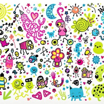 vibrant doodles for joy