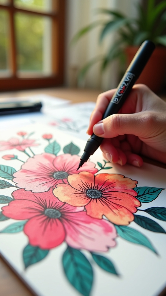 vibrant floral art explosion