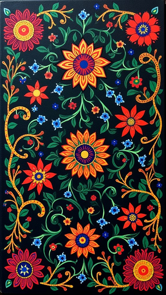 vibrant folk art patterns