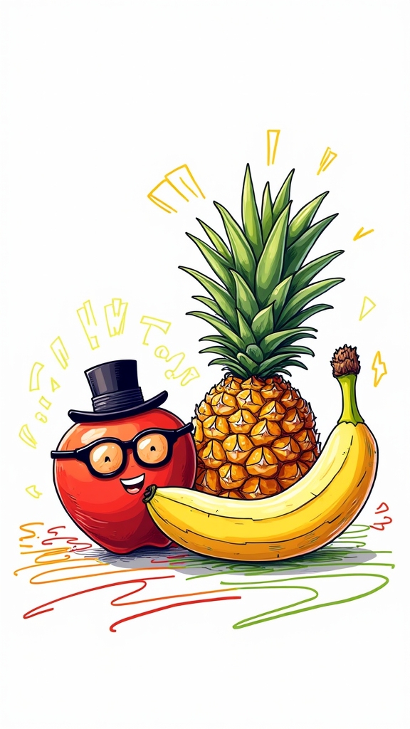 vibrant fruit art exploration