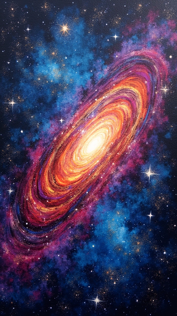 vibrant galaxy art creation