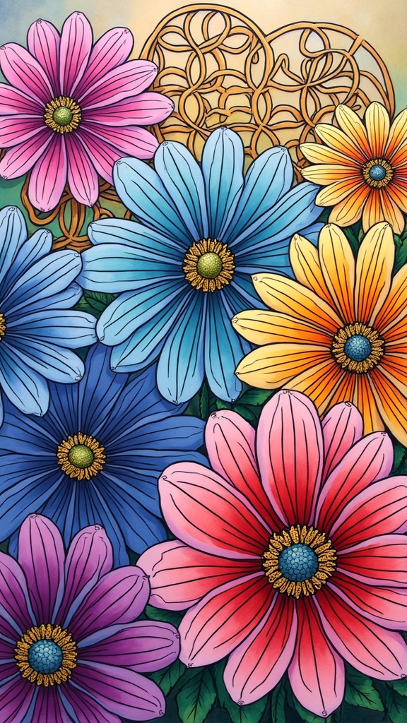 vibrant geometric circle design