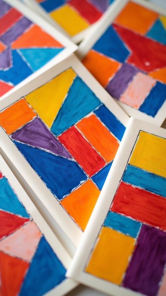 vibrant geometric color designs
