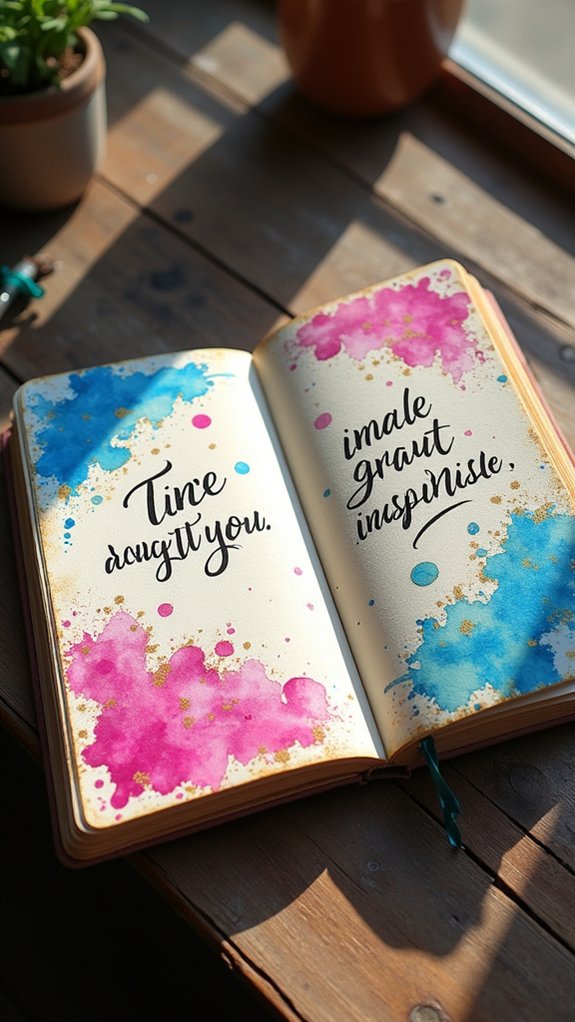 vibrant illustrated quote splatters