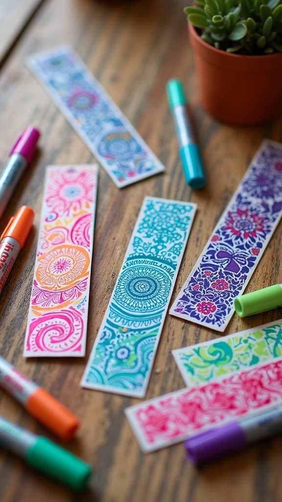vibrant personalized bookmark creations