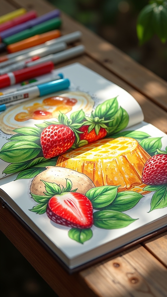 vibrant playful food art