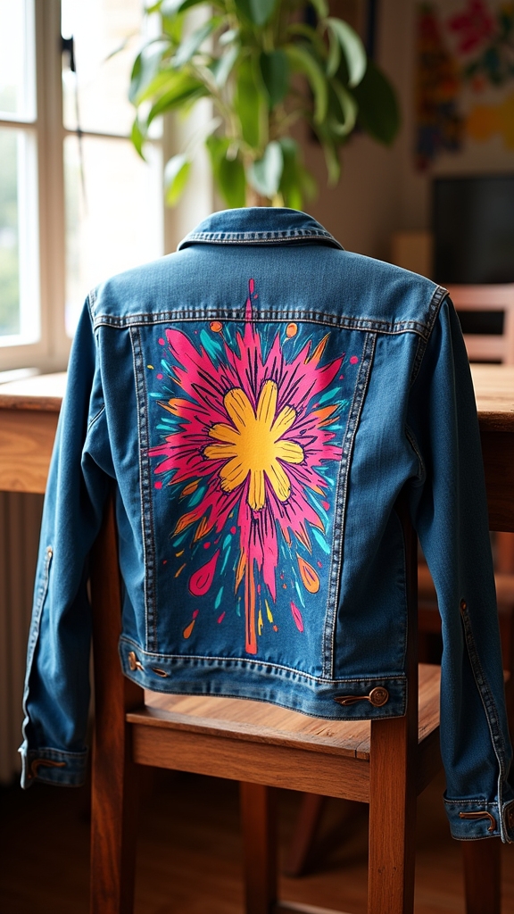 vibrant posca denim artistry