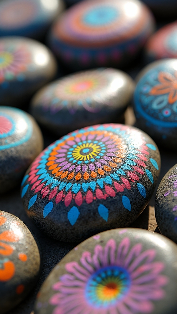 vibrant rock decorating ideas