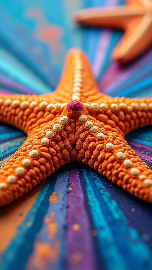 vibrant starfish colored studies