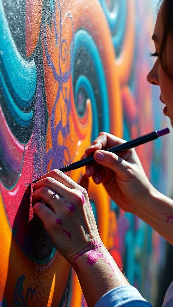 vibrant street art murals