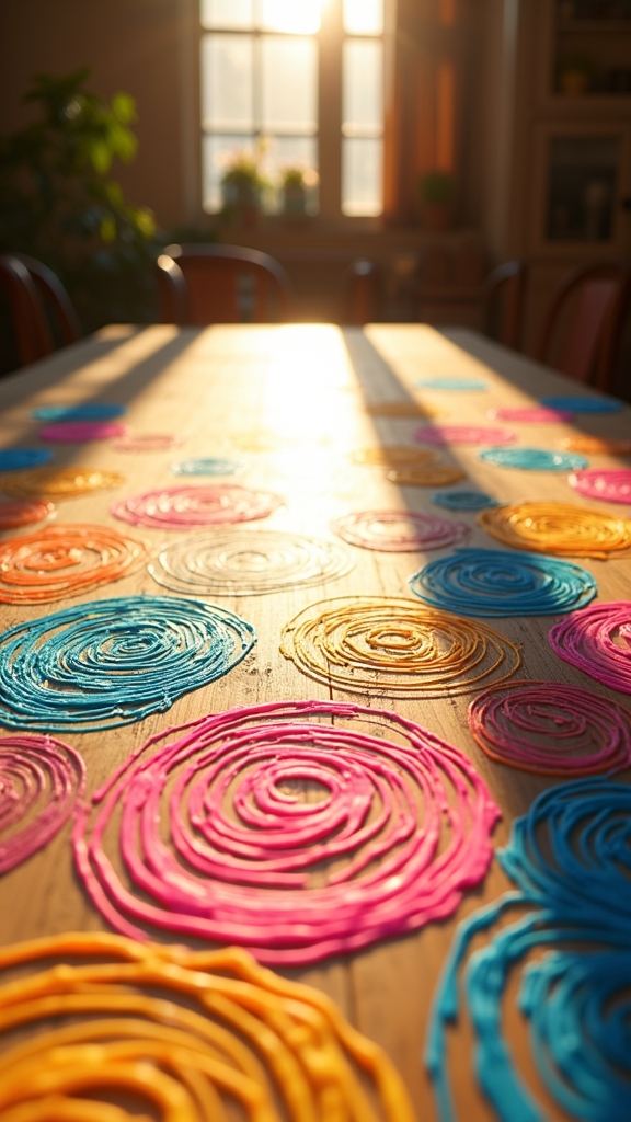 vibrant sunrise doodle project