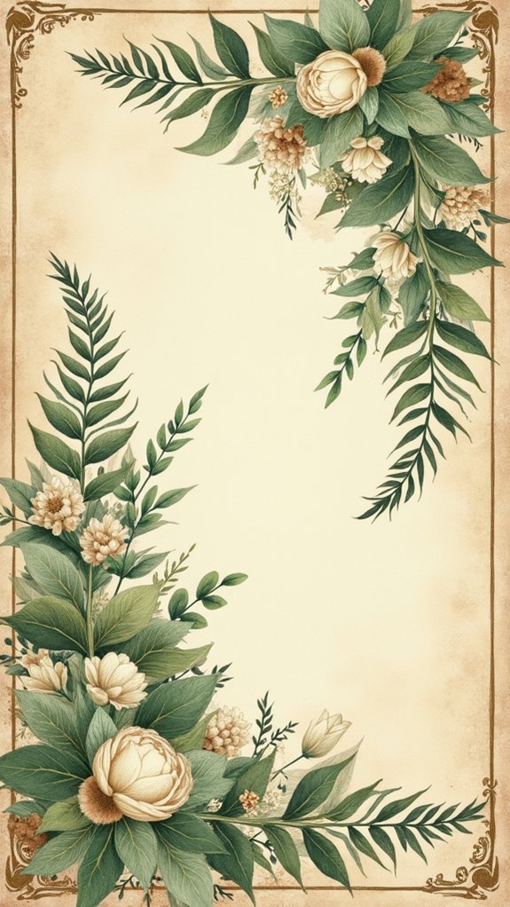 vintage botanical sketchbook magic