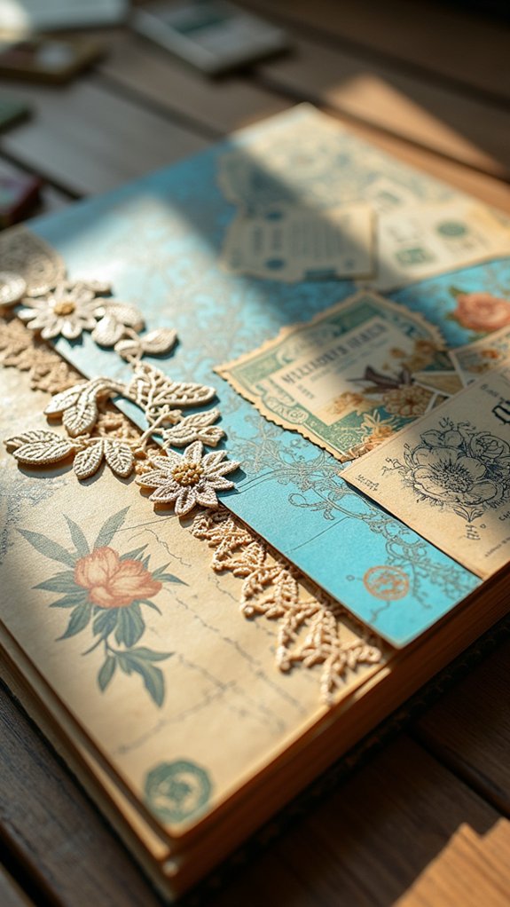 vintage collage art creation