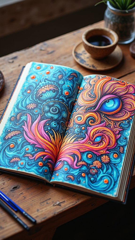 vivid swirling psychedelic art