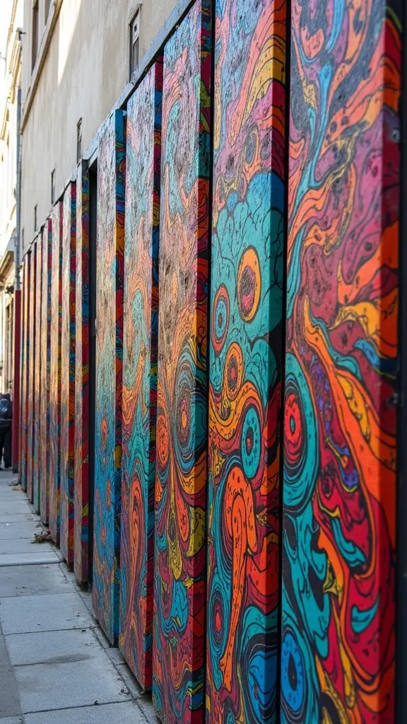 vivid wooden mural creativity
