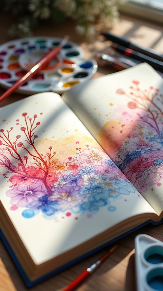 watercolor doodles for expression