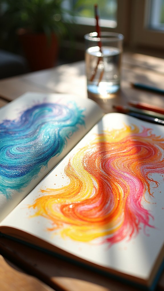 watercolor magic with pencils