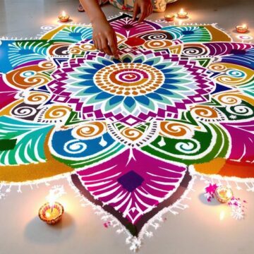 beautiful mandala rangoli design