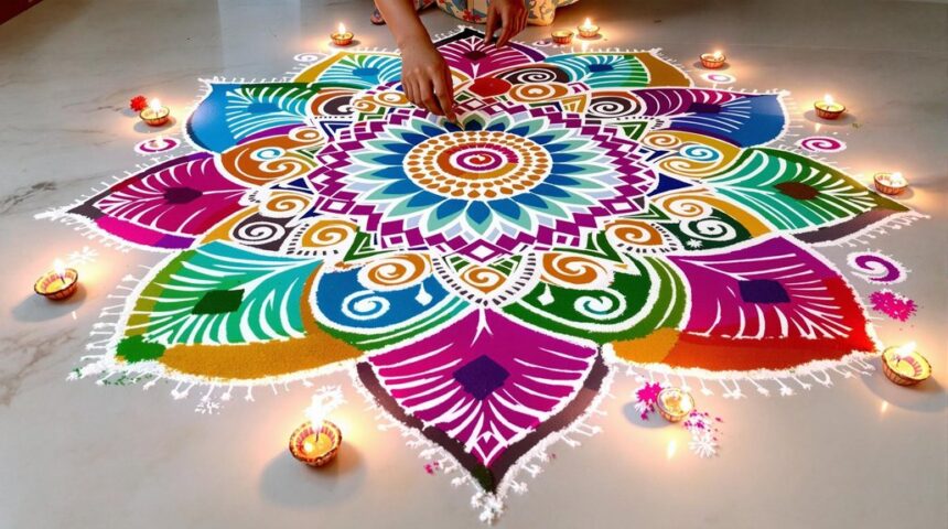 beautiful mandala rangoli design