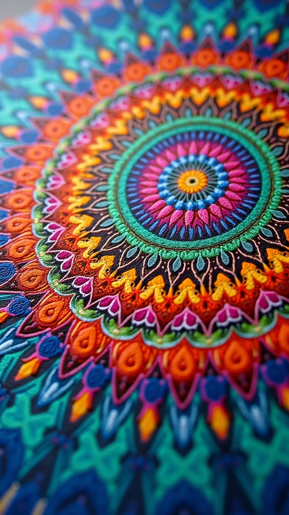 bold colorful mandala artistry